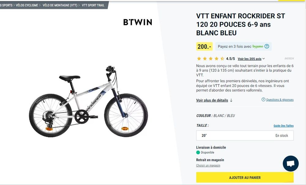 Velo Enfants age 6 9 20 pouce Kids Bike Acheter sur Ricardo