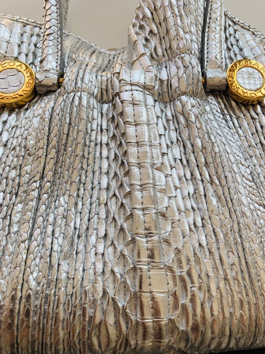 Bulgari Taschen für Damen: BULGARI Python Clutch silber wie neu – Gebraucht aus Herrliberg von nominemola 1