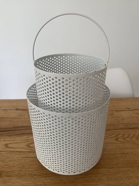 Laterne weiss Metall Windlicht Sommer Garten Deko 1