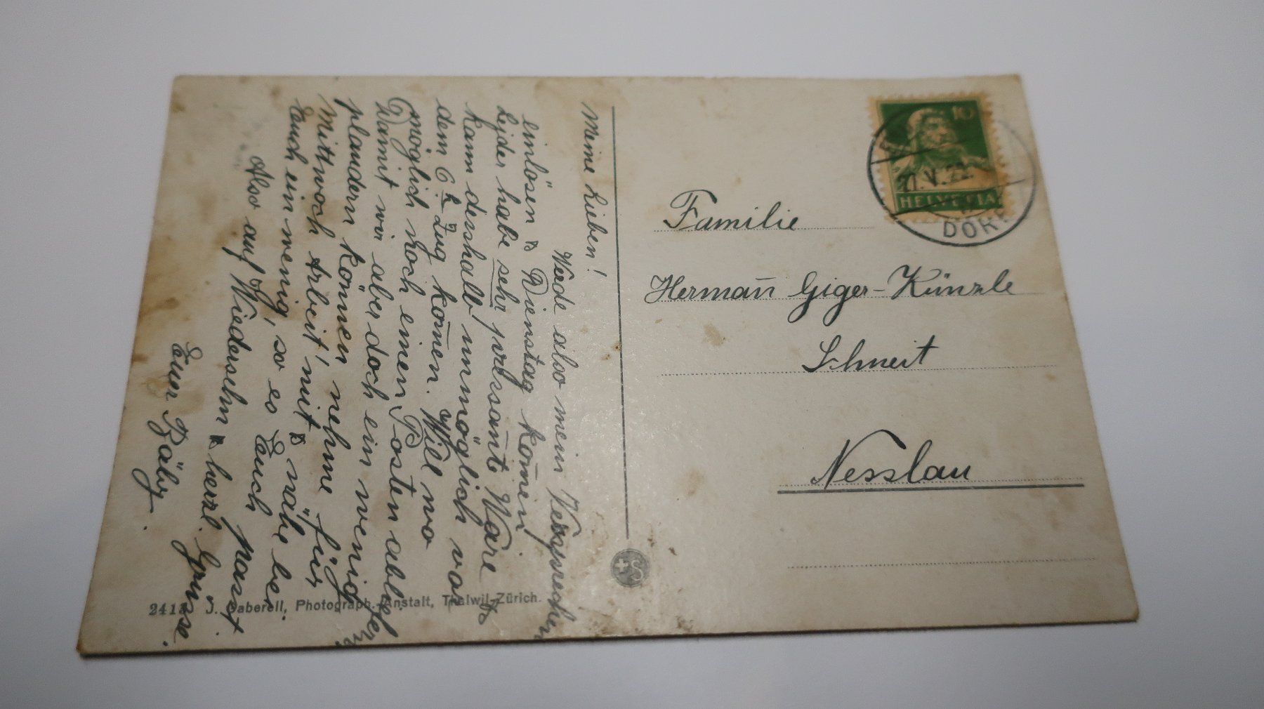 Cartoline postali: Das Kirchlein in Inner Arosa  1922 – Usato da Cormoret venduto da Pascalll2001 4
