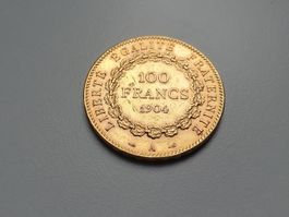 🇫🇷 🌔 ⚜️ France 100 Francs 1904. Gold .900. Génie