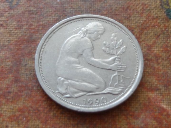 Tutti le monete: DEUTSCHLAND 50 Pfennig 1990 – Usato da Romanel-sur-Lausanne venduto da Swift13