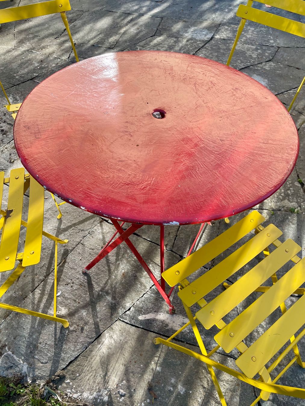 Set di tavolo e panche: Gartentisch Set, Tisch und Stühle klappbar. – Usato da Zürich venduto da marconi299 3