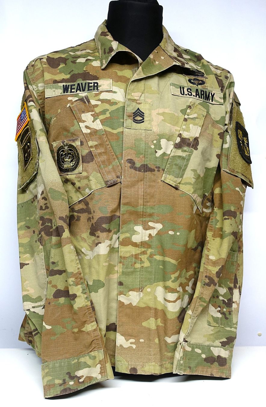 Uniformi: US Army OPC Multicam Camo Tarn Shirt Drill Sergeant Weaver – Usato da Kappelen venduto da Marmoe