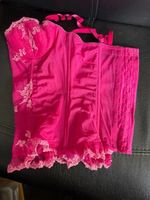 Corsage mit Spitze in pink Gr.XS