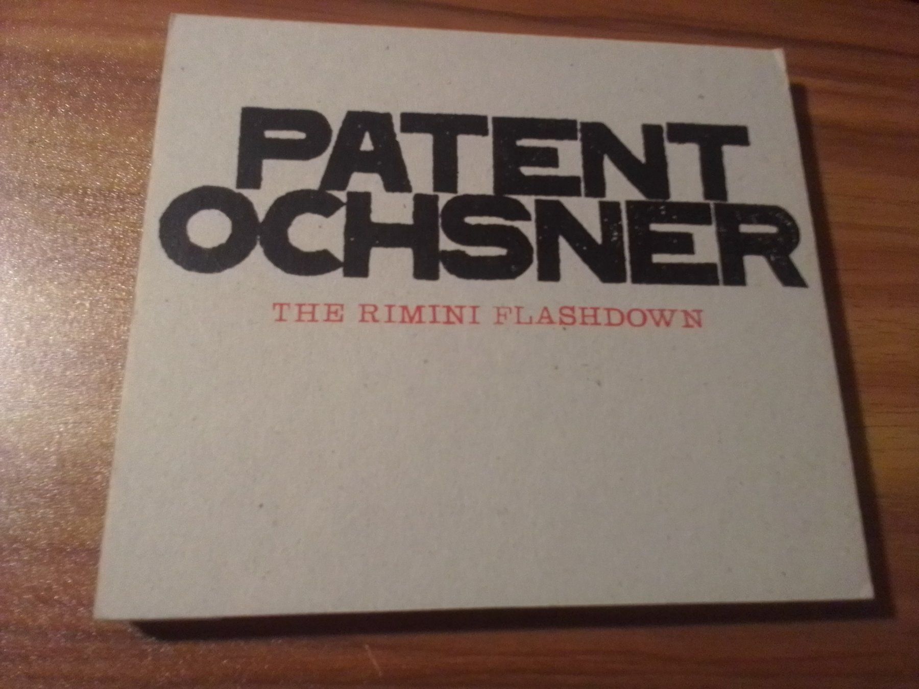 CD: Patent Ochsner - The Rimini Flashdown - b – Usato da Brittnau venduto da Zibu