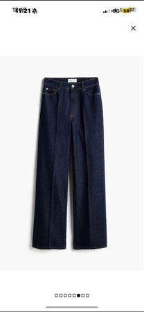 Elegant Dunkelblau H&M Jeans mit Bügelfalten 38