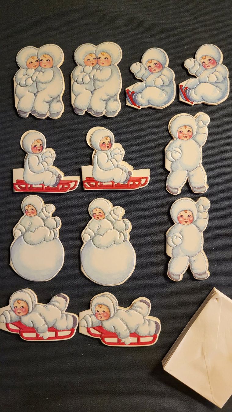 Cartoline: Weihnachts-Kärtli SNOWBALL KIDS – Nuovo e nell'imballaggio originale da Basel venduto da spinne02