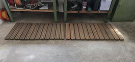 Holzrost Bodenbelag für Werkstatt 2x Holzroste 60x120 