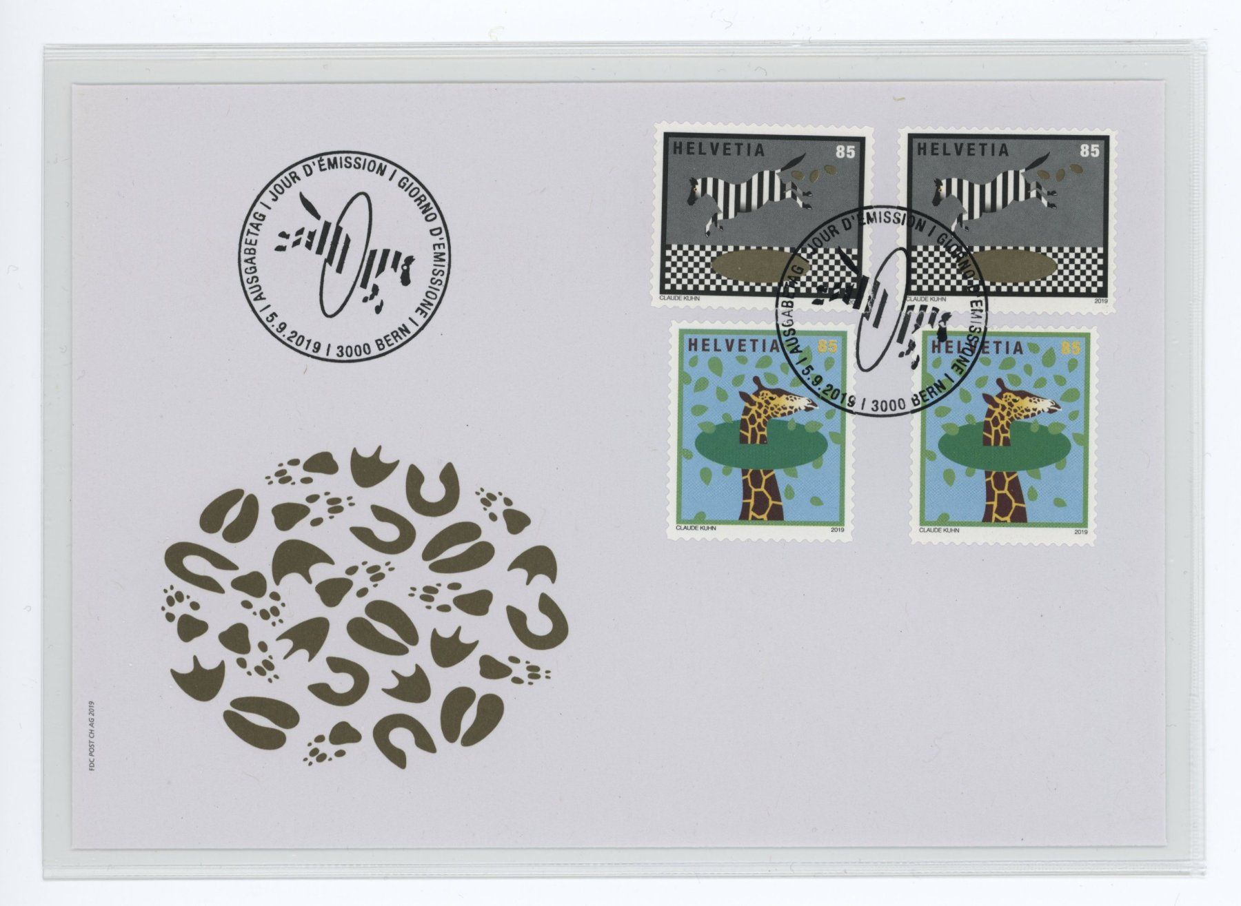 Tutti i francobolli: Sondermarke tierisch, Combo-FDC 2019 – Usato da Utzigen venduto da sprint.007 1