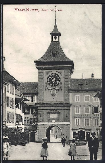Cartoline postali: AK Morat-Murten, Tour de Berne – Usato da Berlin venduto da bartko-reher