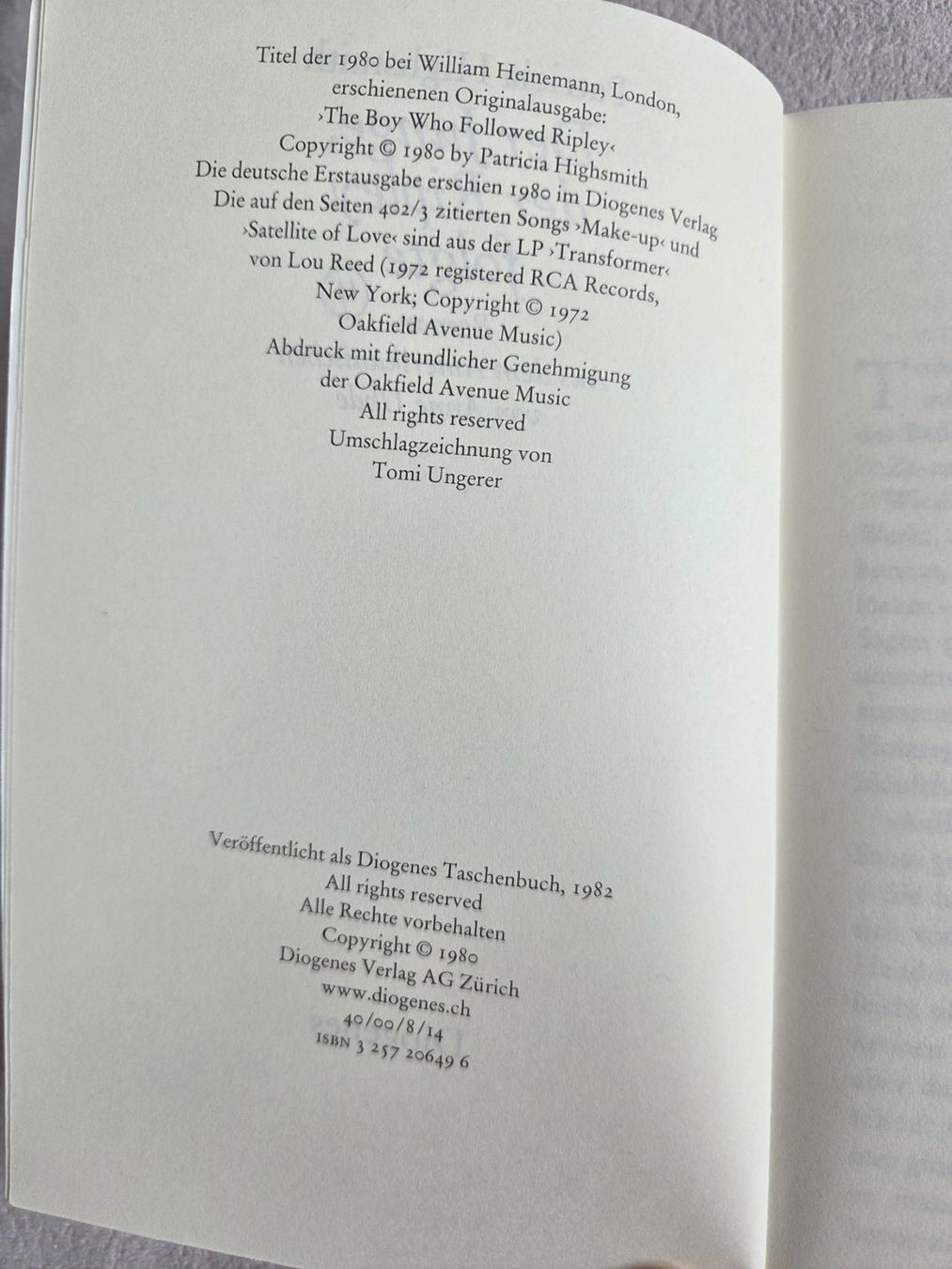 Libri: Patricia Highsmith - Der Junge, der Ripley folgte – Usato da Bergdietikon venduto da Tanne_10 3