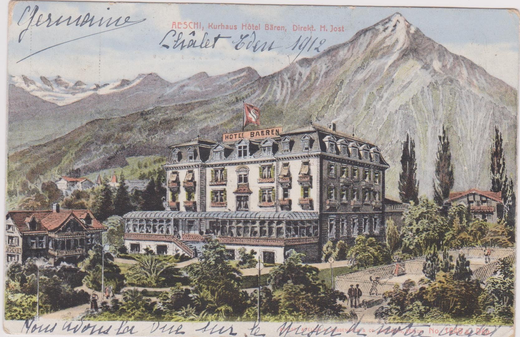 Cartes postales: Aeschi,  Litho, 1912 – D'occasion à Spiez par Niesen20
