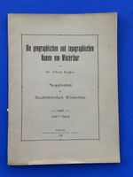Die geographischen und topographischen Namen von Winterthur
