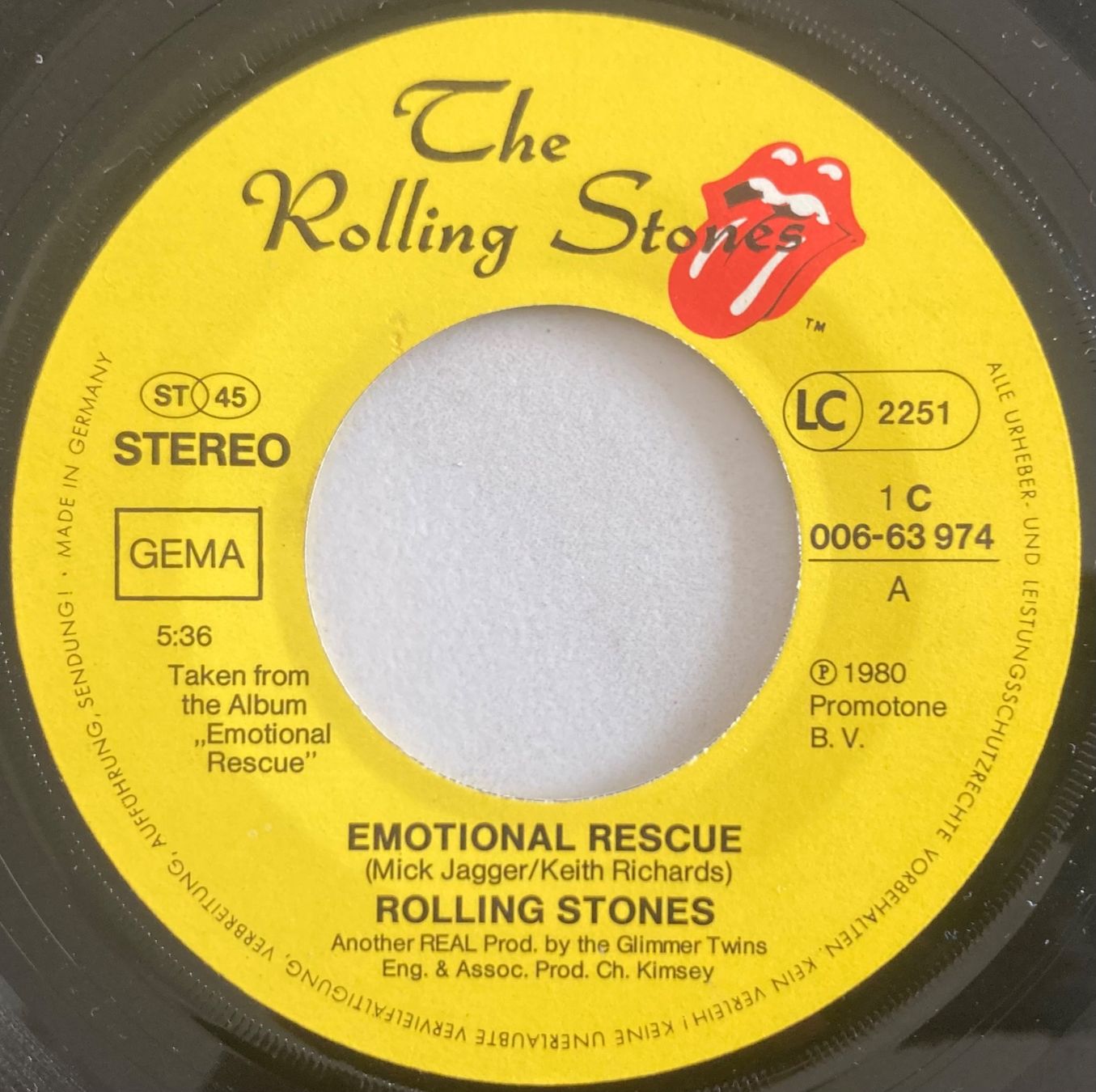 Schallplatten: THE ROLLING STONES - EMOTIONAL RESCUE – Gebraucht aus Poliez-Pittet von Newtown-Records 2