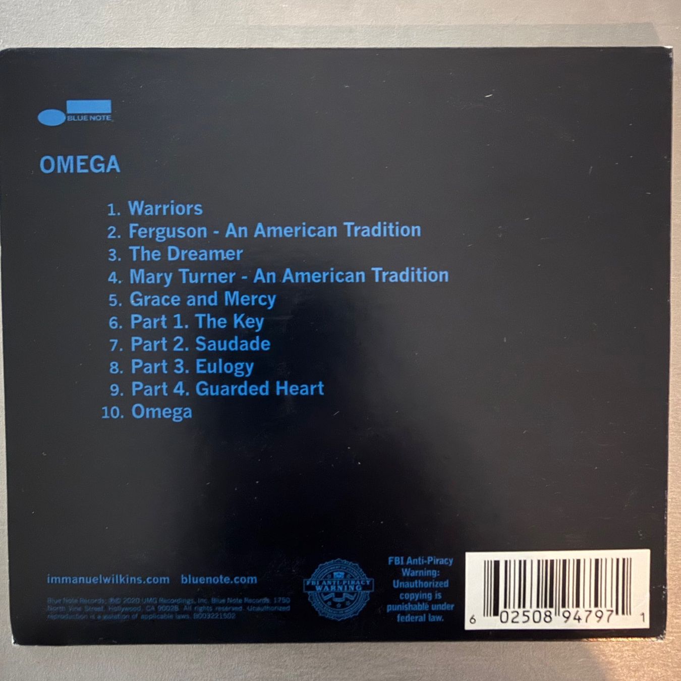 CD: Immanuel Wilkins – Omega (CD Blue Note) – Usato da Zug venduto da Mirare9 3