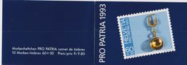 Markenheft Pro Patria 1993 ET gestempelt+++++