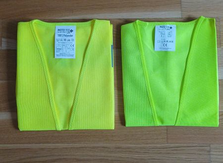 2x Warnweste Neongelblich/Neongrünlich
