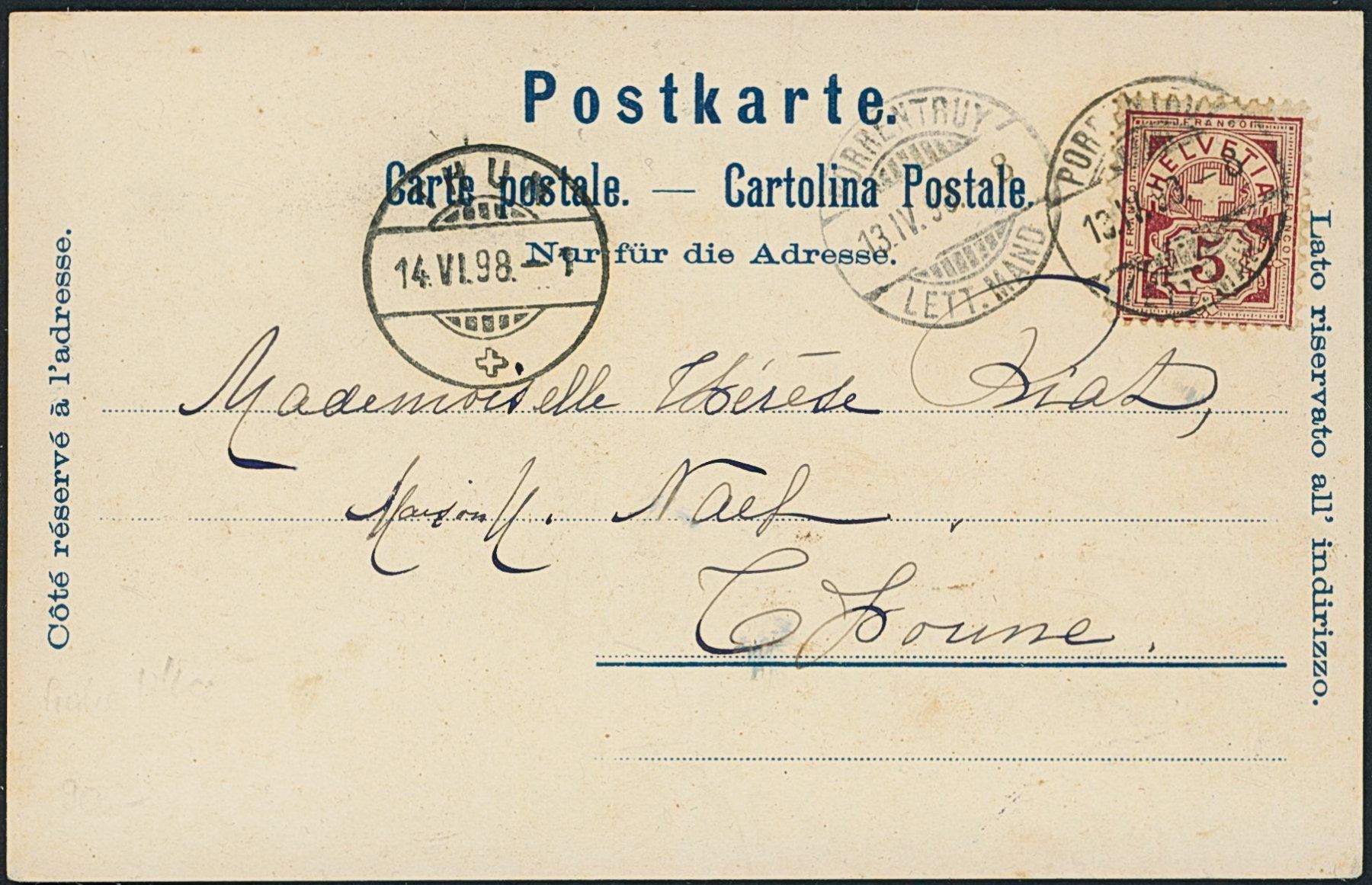 Cartoline postali: JUS Porrentruy - Litho – Usato da Schindellegi venduto da stationary 1