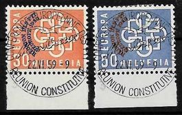 1959, 349-350 mit Vollstempel Ausgabetag (15449)