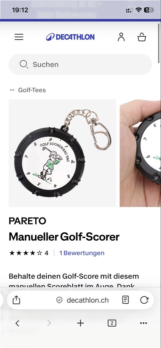 Porte-clés: Manueller Golf-Scorer – D'occasion à Wetzikon ZH par rit_ramtr 3