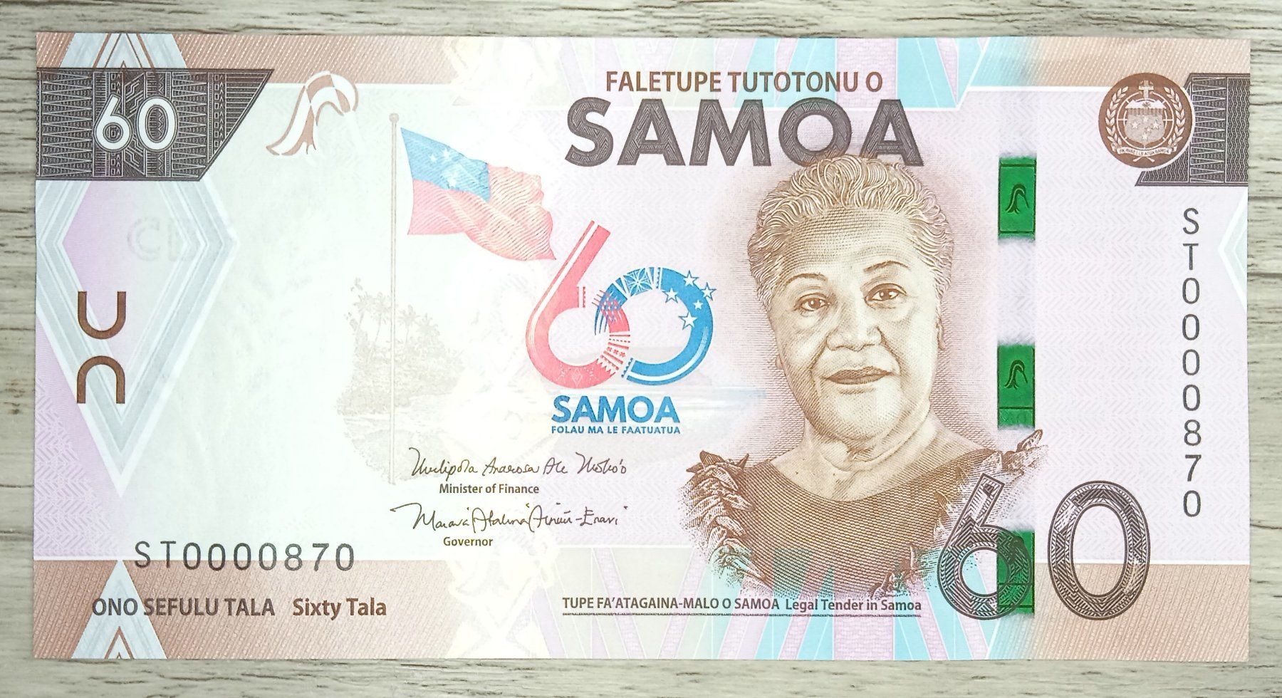 Banconote: Samoa 60 Tala UNC Commémorative – Nuovo (secondo la descrizione) da Cousset venduto da Patricio77