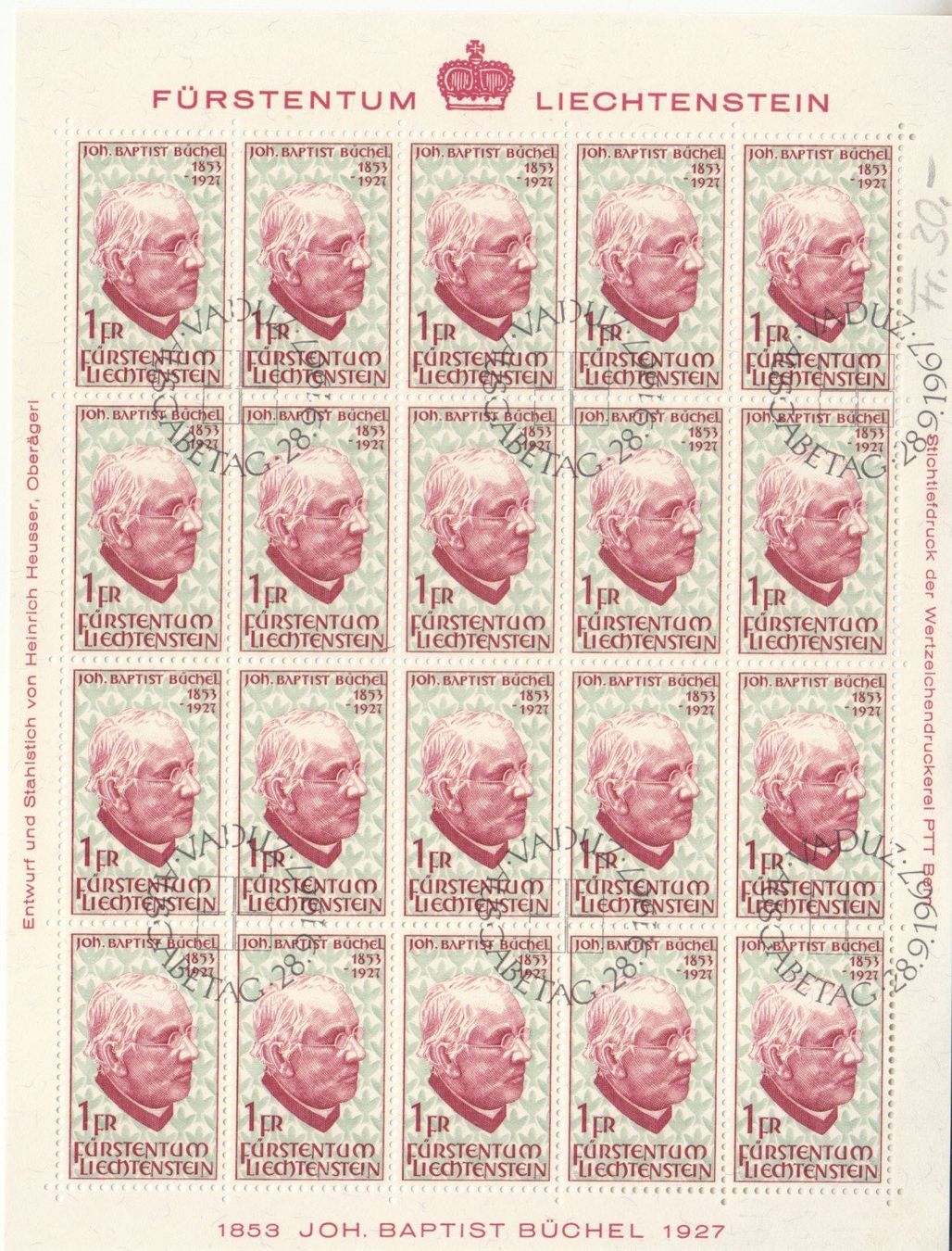 Tutti i francobolli: LBK 519 Bogen mit ET – Usato da Bürglen TG venduto da StampGraf