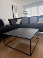 Couchtisch HILAR schwarz aus Metall, 80 × 80 cm