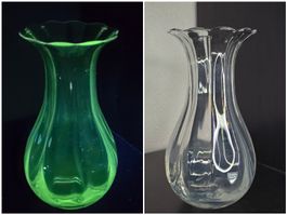 Orrefors Schweden Vase Uranglas
