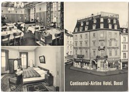 Werbe-AK CONTINENTAL AIRLINE Hotel in BASEL