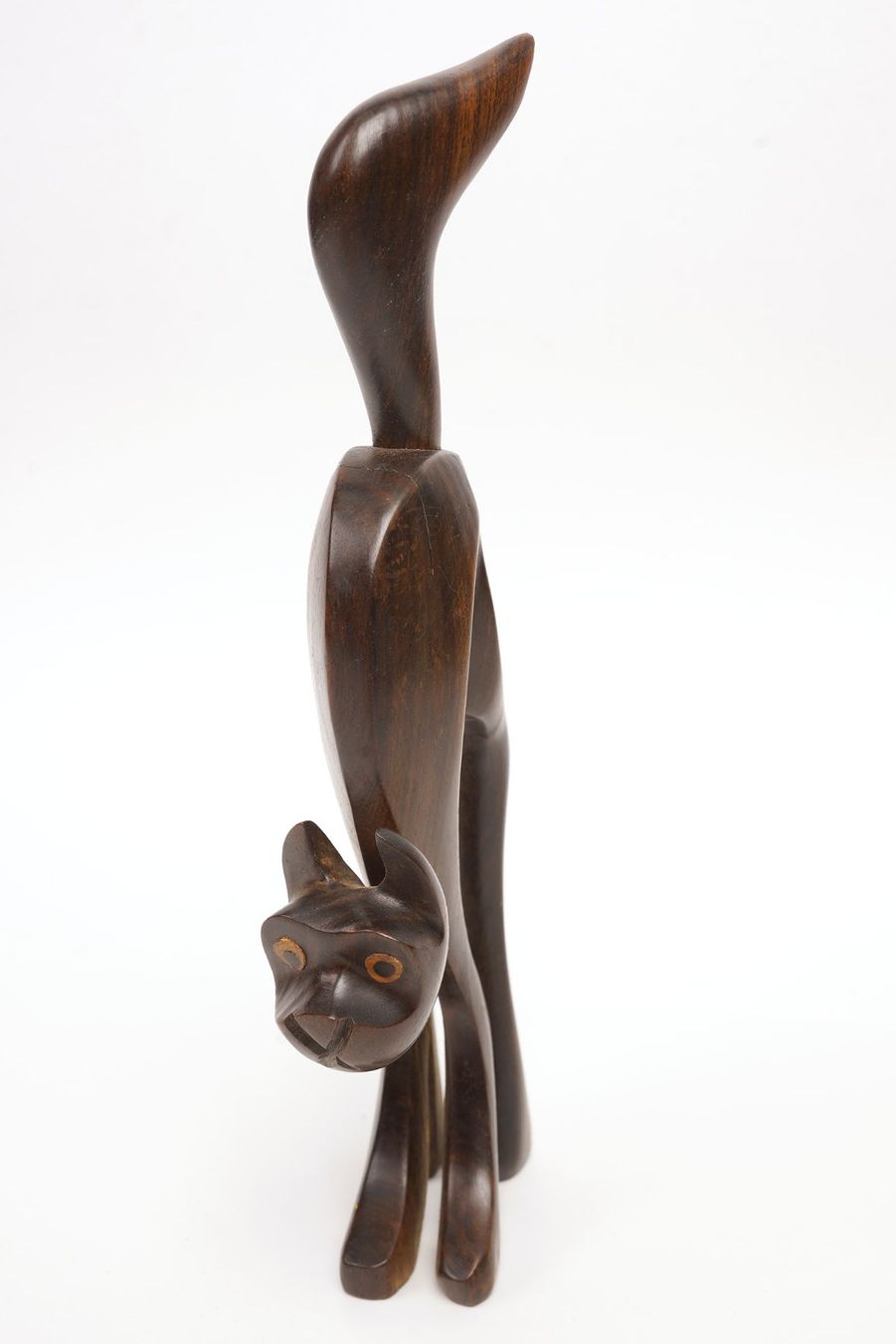 Statuette: Katzenfigur aus edlem Holz – Usato da Buochs venduto da chicco64 1