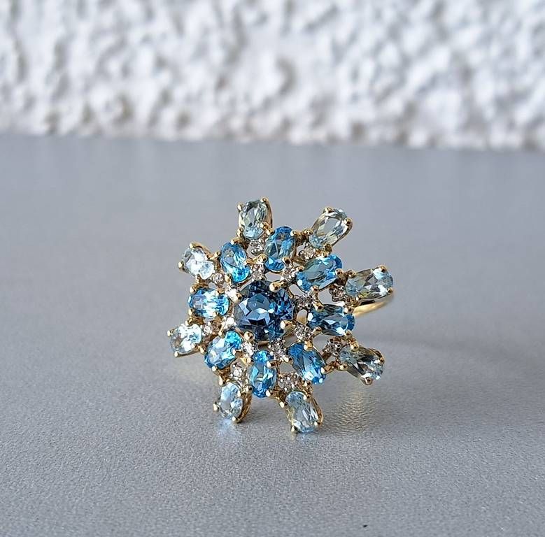 Anelli: Ring mit Blautopas in GG 375 – Usato da Stans venduto da wer_fd5f 1