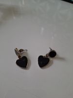 Boucles d'oreilles coeur noires