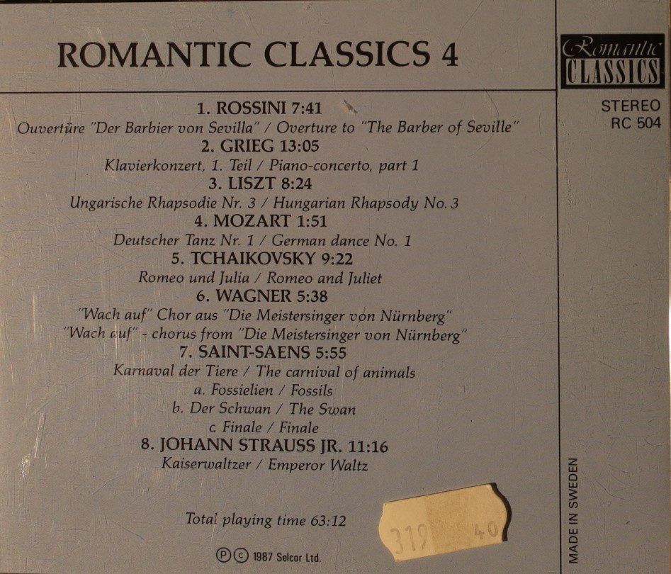 CD: Romantische Klassiker – Usato da Luzern venduto da CONTENTI 2