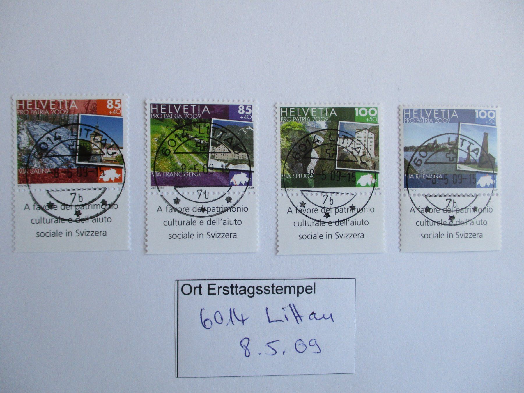 Alle Briefmarken: Voll Ort Ersttagsstempel 6014 Littau – Gebraucht aus Langnau b. Reiden von Aktuell88