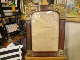 Bilderrahmen mit Ornamenten Jugendstil Holz Messing 59x44cm