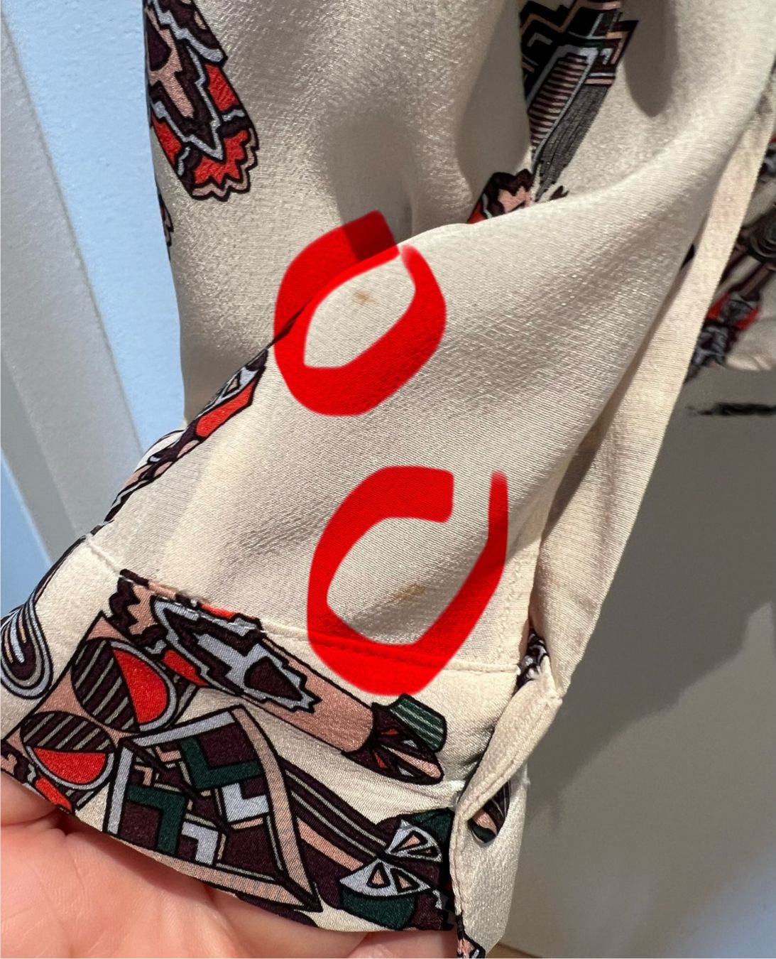MSGM Camicette: Exklusive MSGM Seidenbluse im Roboter-Design - Sammlerstück – Usato da schindellegi venduto da obi-kenobi 3