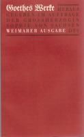 Weimarer Ausgabe Goethe