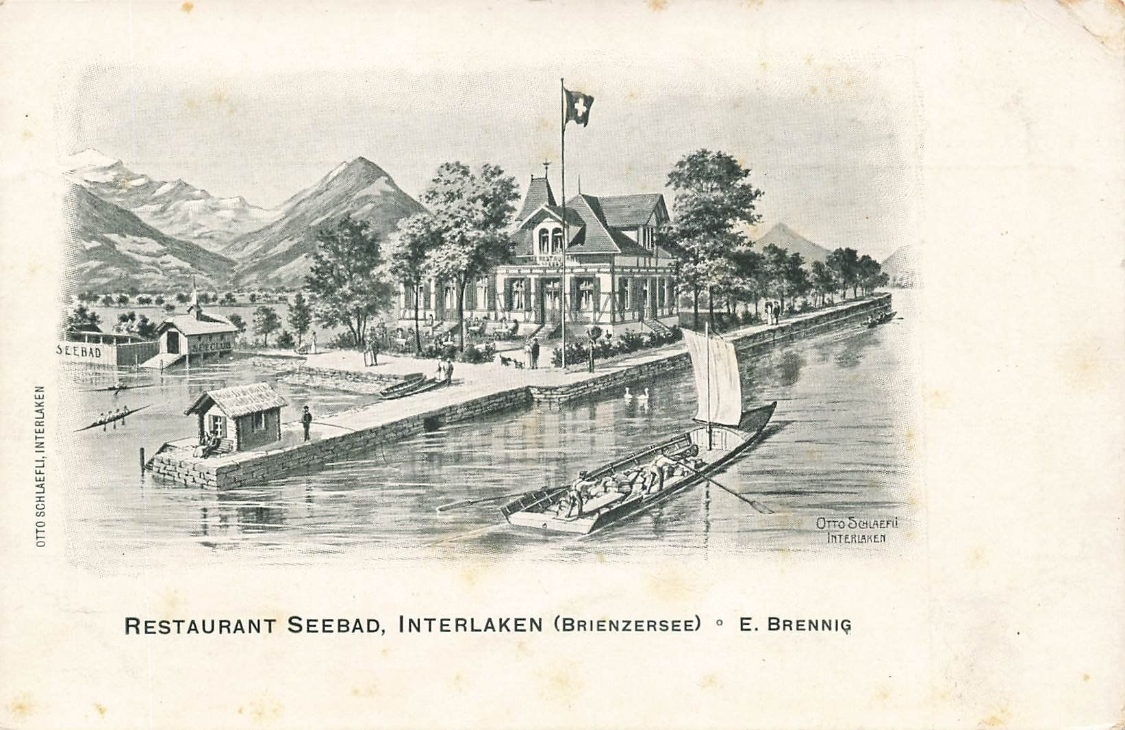 Cartes postales: Interlaken Seebad 1918 – D'occasion à Schwyz par Seffi56