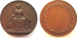 Medaillen REPUBLIQUE FRANCAIS 1848 Bronze Medaille von Bovy