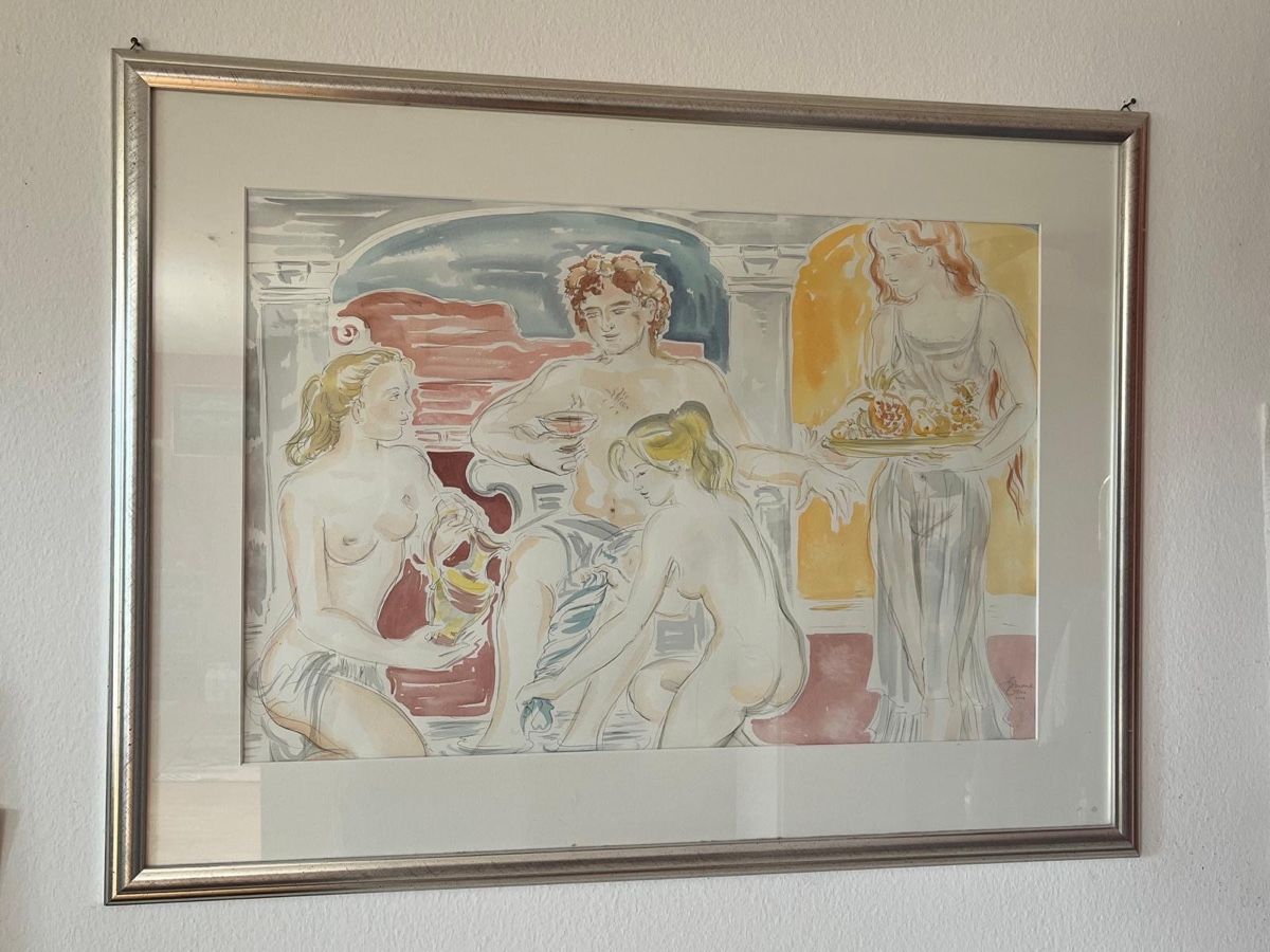 Foto & Immagini: Originalgemälde, Junger Bacchus 2007, Unikat, Simone Erni – Usato da Luzern venduto da Venedig123 2