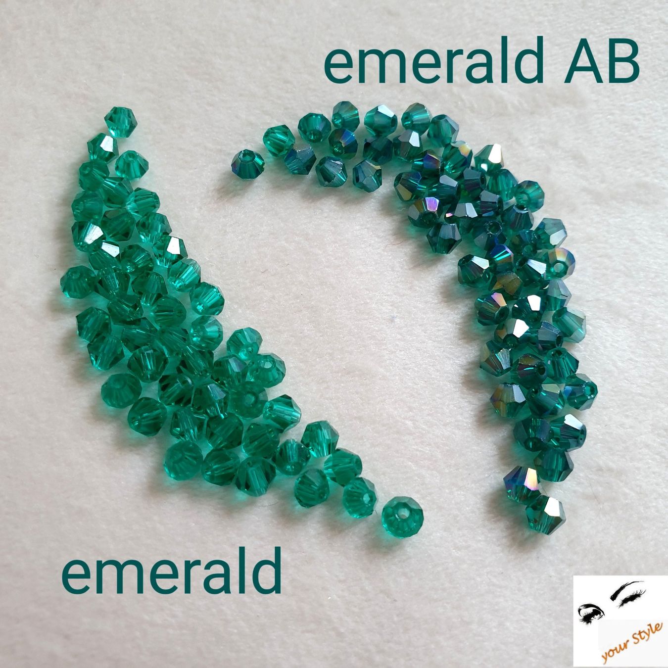 Perle (finte): 100 Stk. Glas- Perlen 4mm emerald – Nuovo e nell'imballaggio originale da Oberglatt ZH venduto da -your-Style- 1