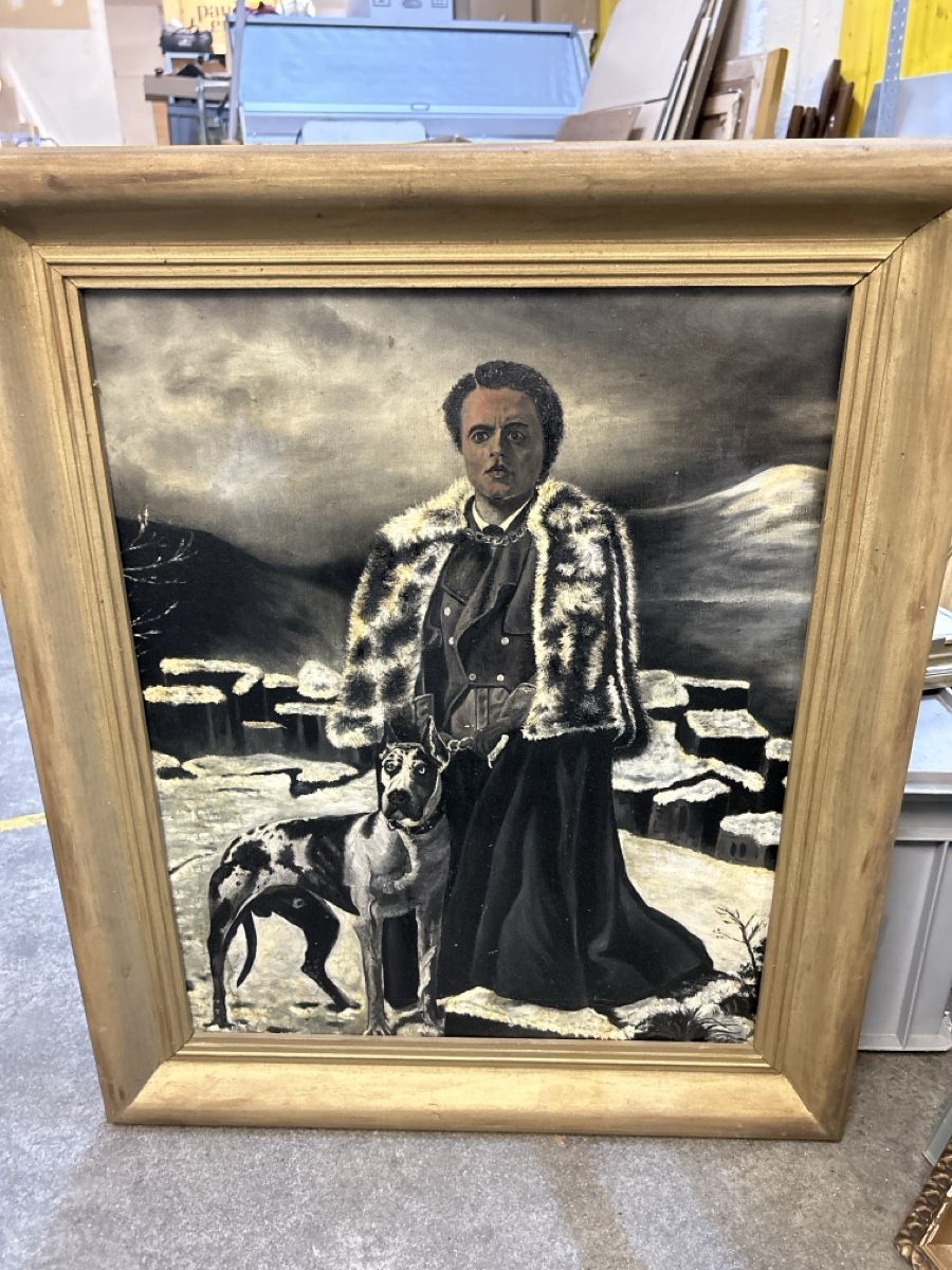 Dipinti: Edelmann mit Hund, antikes Ölgemälde, top! – Usato da Zürich venduto da BashasBrockenhaus