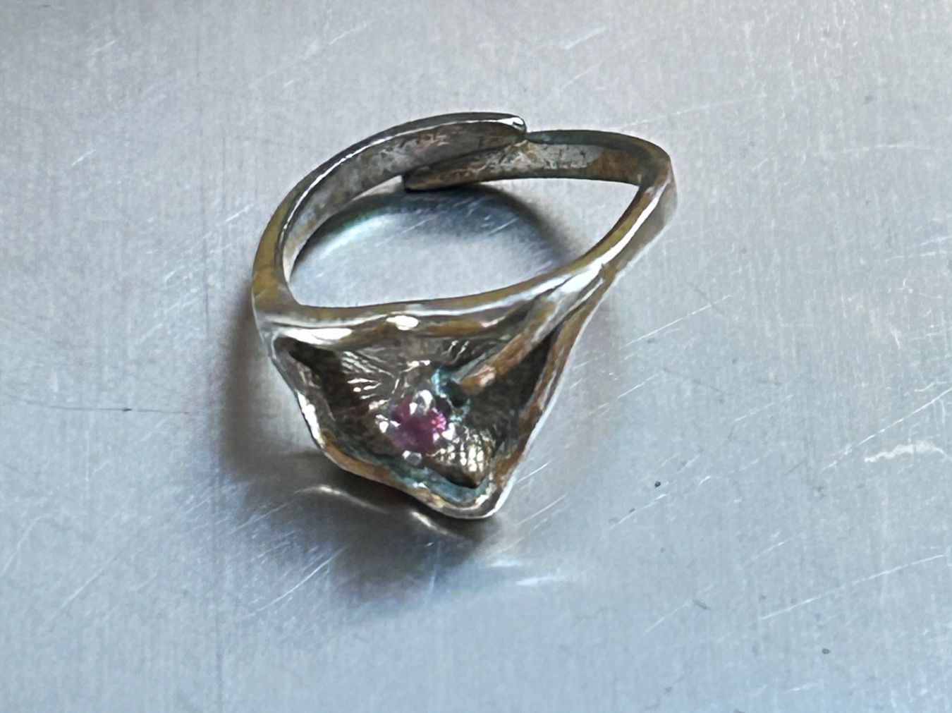 Anelli: Silberring FLOWER Unikat Gr. 51 Handarbeit – Usato da Laufen venduto da belleskulptur 7