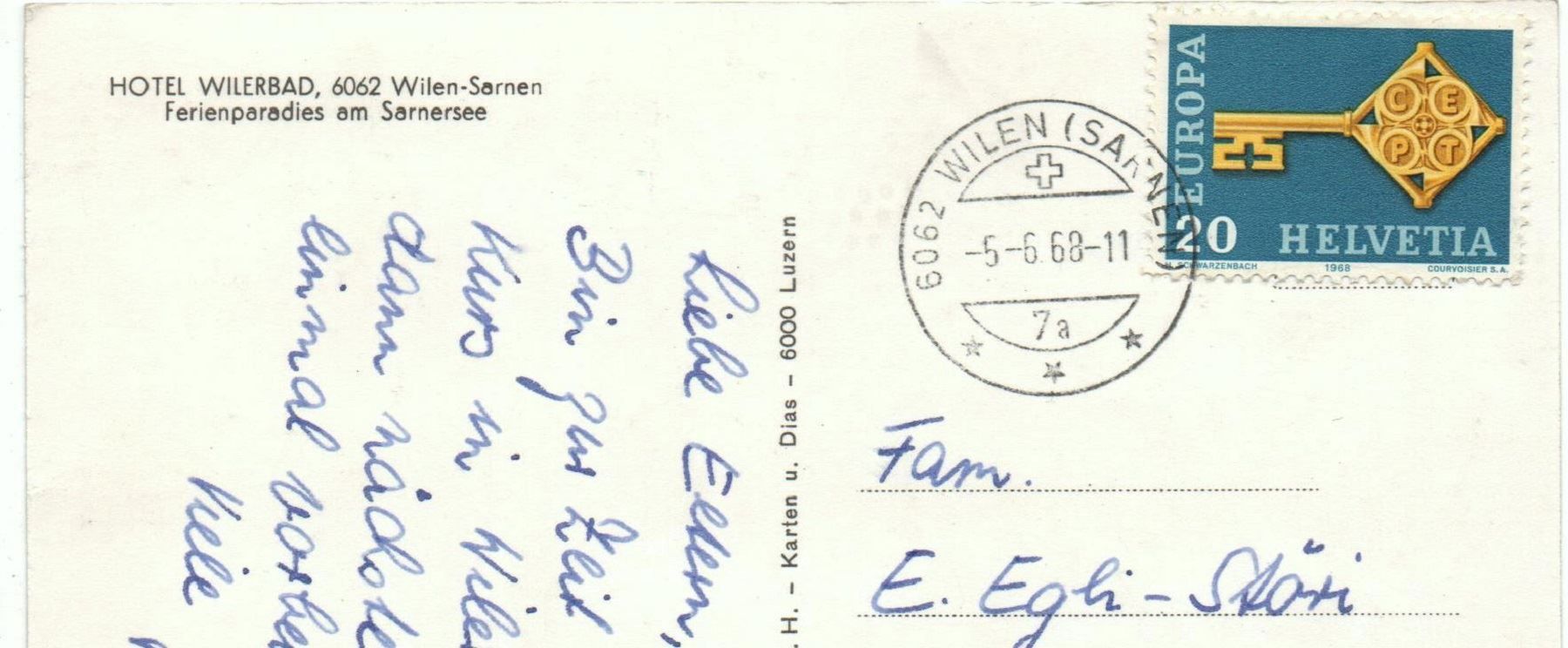 Ansichtskarten: SARNEN Hotel Wilerbad am Sarnersee - Auto – Gebraucht aus Jona von philajona 1