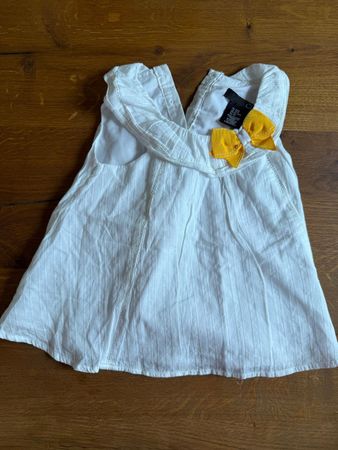 Mädchen‑Bluse Grösse 92 – weiss mit Schleife