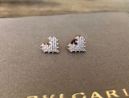 Ohrringe Ohrstecker Pixel Herz rosé mit Strass
