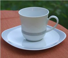 Kaffeetasse mit Unterteller, Langenthal, vintage
