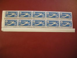 1932, 10 er STREIFEN, 4 mit FALZ/*, 6er Block POSTFRISCH/**