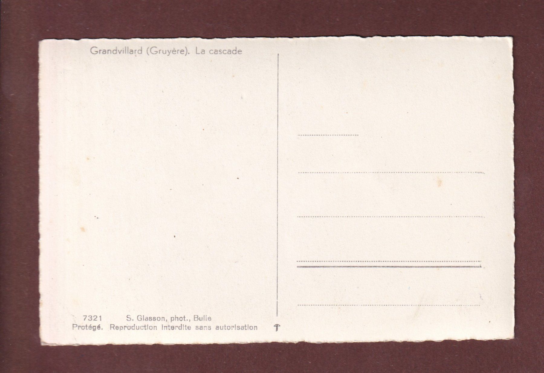Cartoline postali: GRANDVILLARD - La Cascade – Usato da Pully venduto da nicecards-shop 1